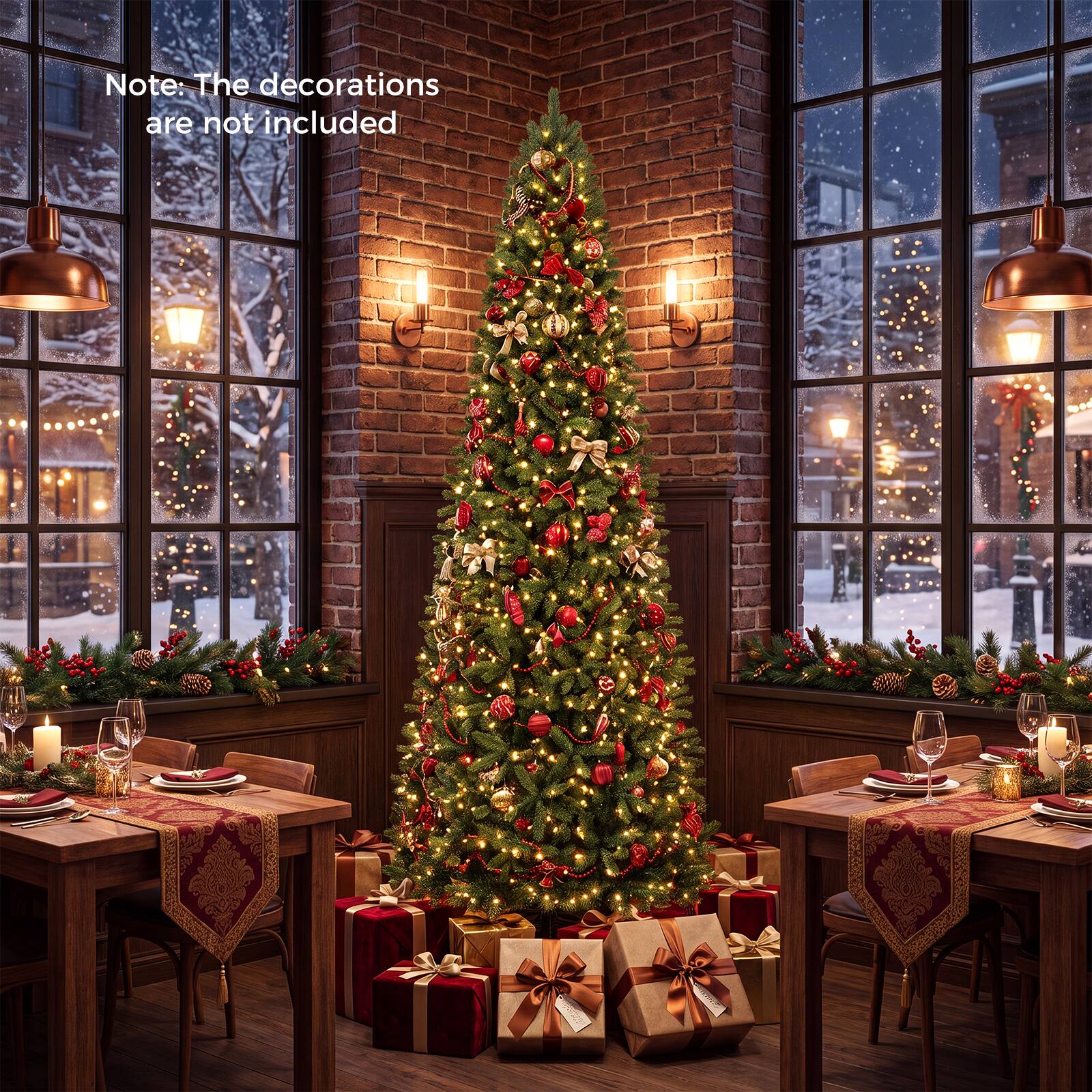 Note: The decorations are not included