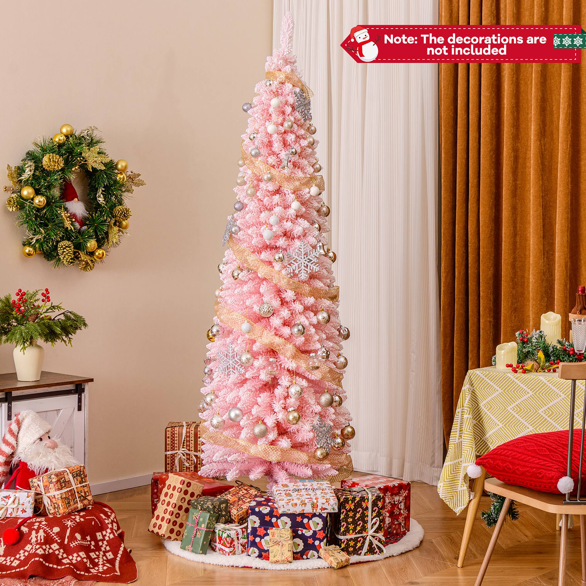 Note: The decorations are not included