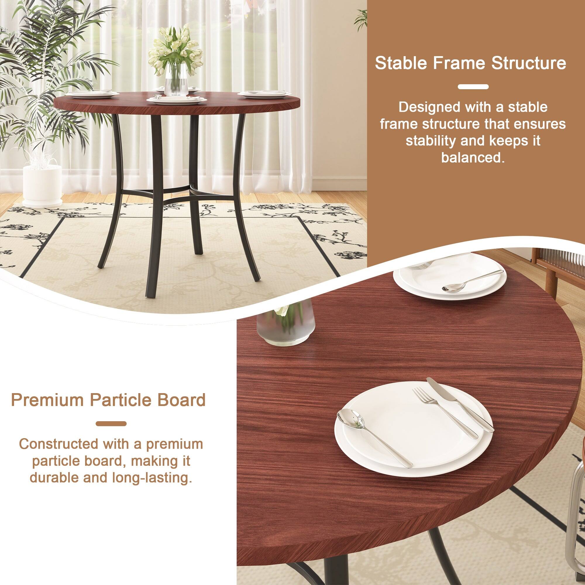 Stable Frame Structure  
Designed with a stable frame structure that ensures stability and keeps it balanced.

Premium Particle Board  
Constructed with a premium particle board, making it durable and long-lasting.