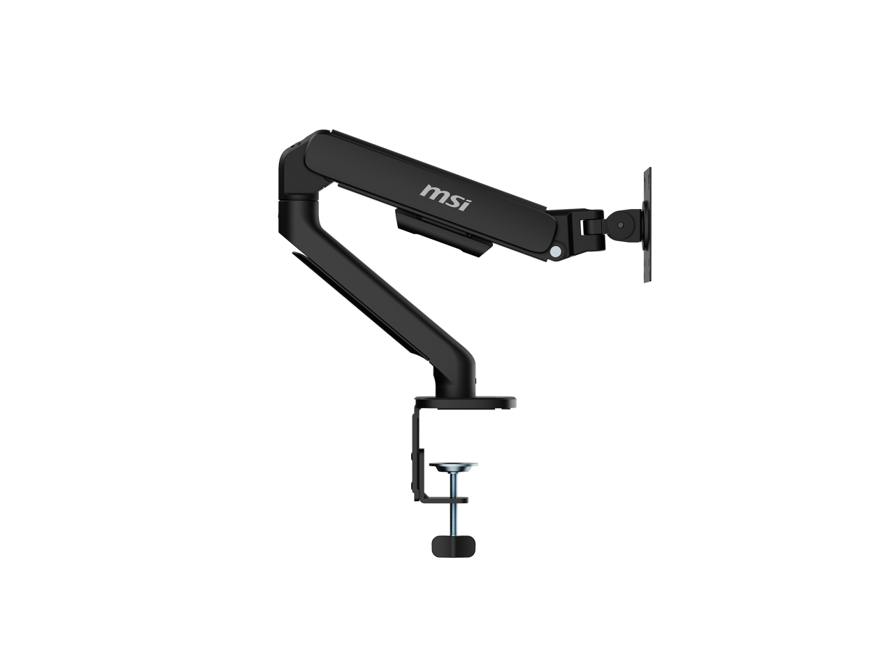 Alt View 6. MSI - MAG MT101G Single Monitor Arm – Adjustable Desk Mount, VESA Compatible, 17–32in, 22 lbs Capacity, Clamp & Grommet - Matte Black.