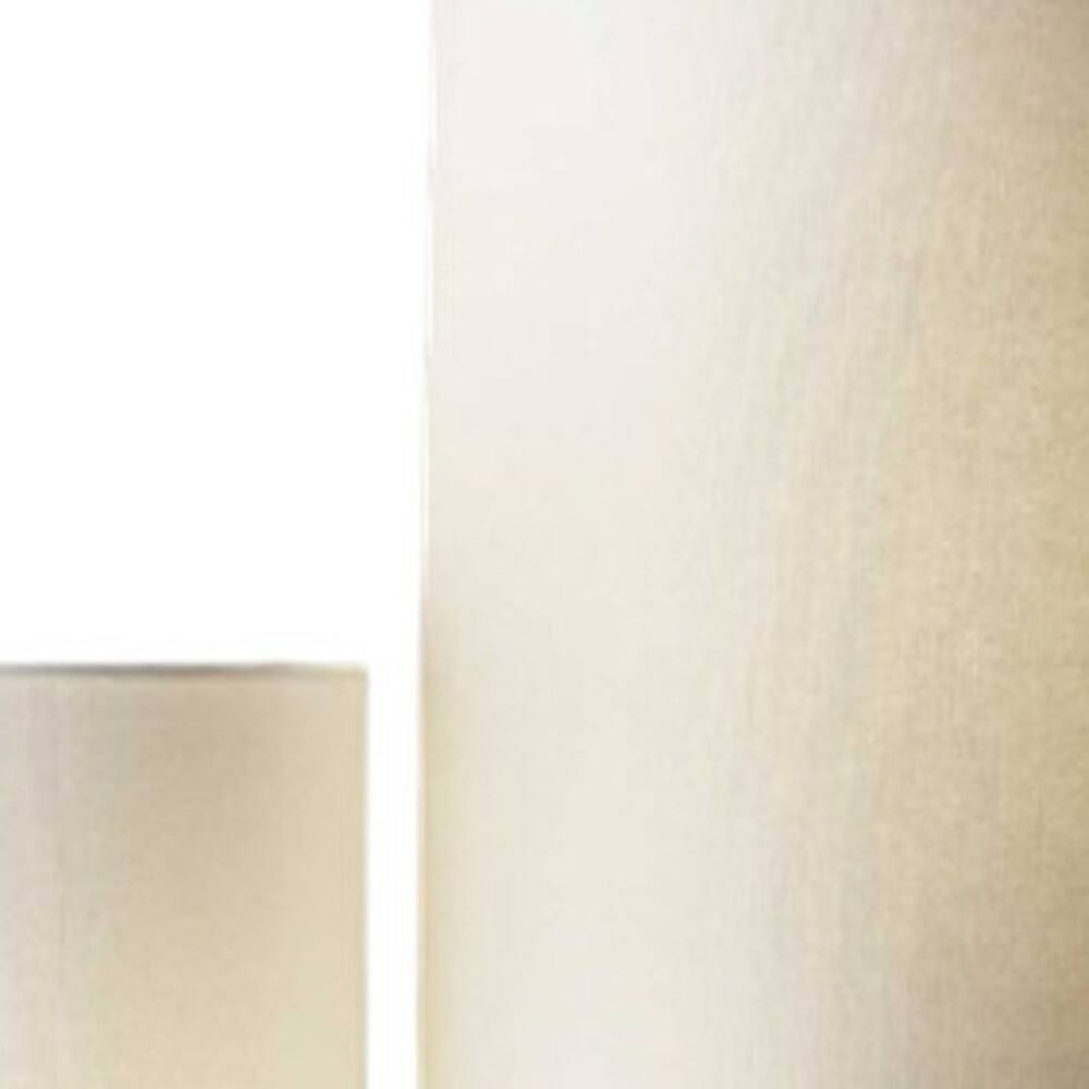 Left. Hivvago - Hivvago 68 Inch Silver Three Light Novelty Floor Lamp With White Linen Cylinder Shade - Silver.