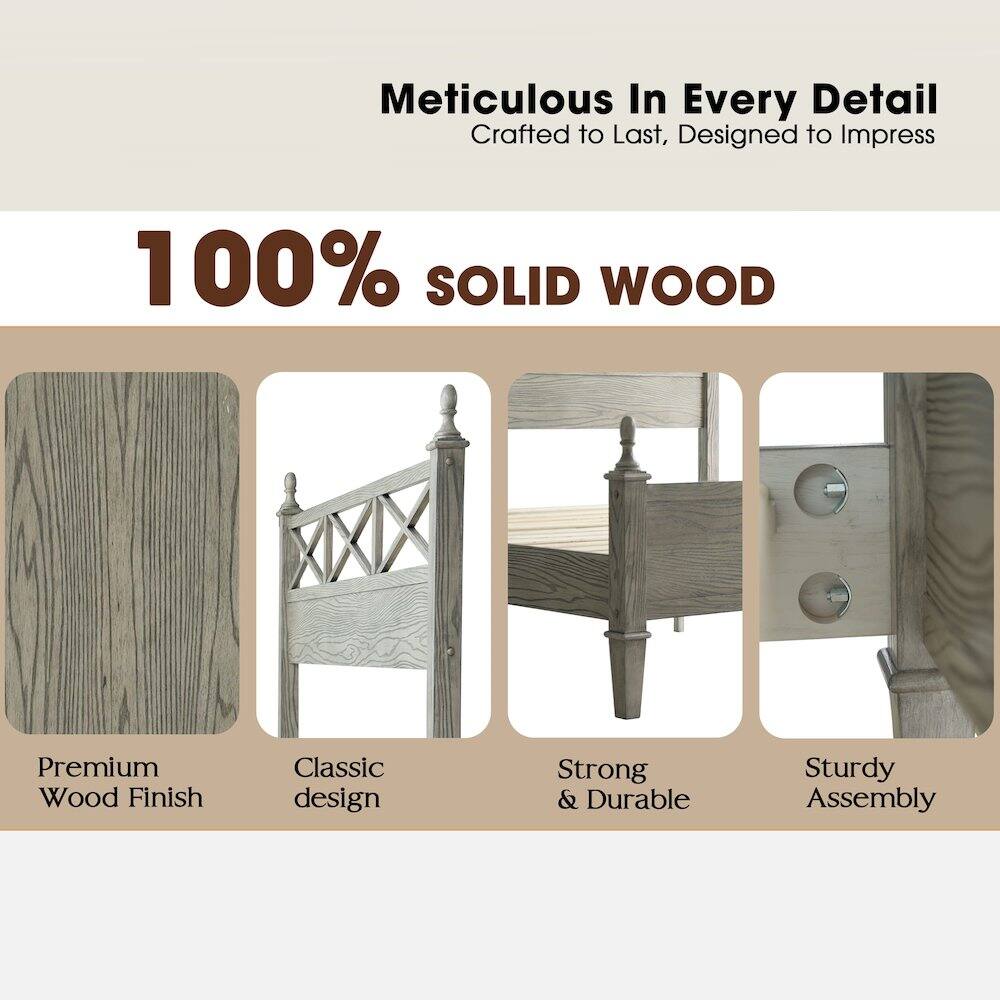Meticulous In Every Detail  
Crafted to Last, Designed to Impress  

100% SOLID WOOD  

Premium Wood Finish  
Classic design  
Strong & Durable  
Sturdy Assembly