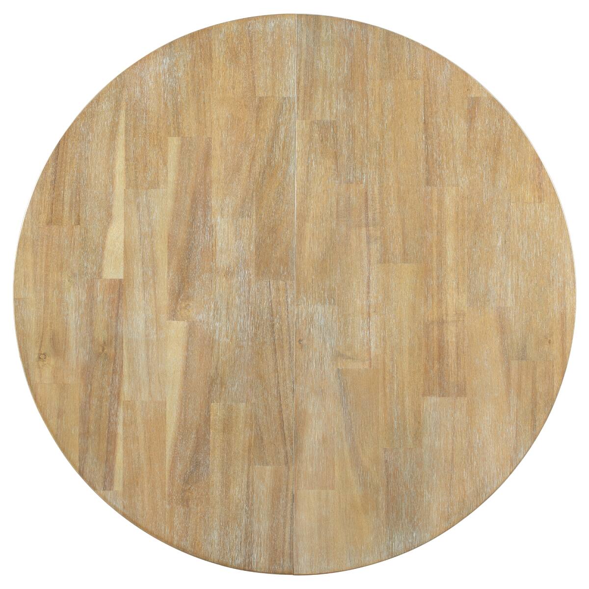 Alt View 4. Loheer - Loheer Round Extendable Dining Table, Natural Wood Wash, Seats Up to 6 - Natural Wood Wash.