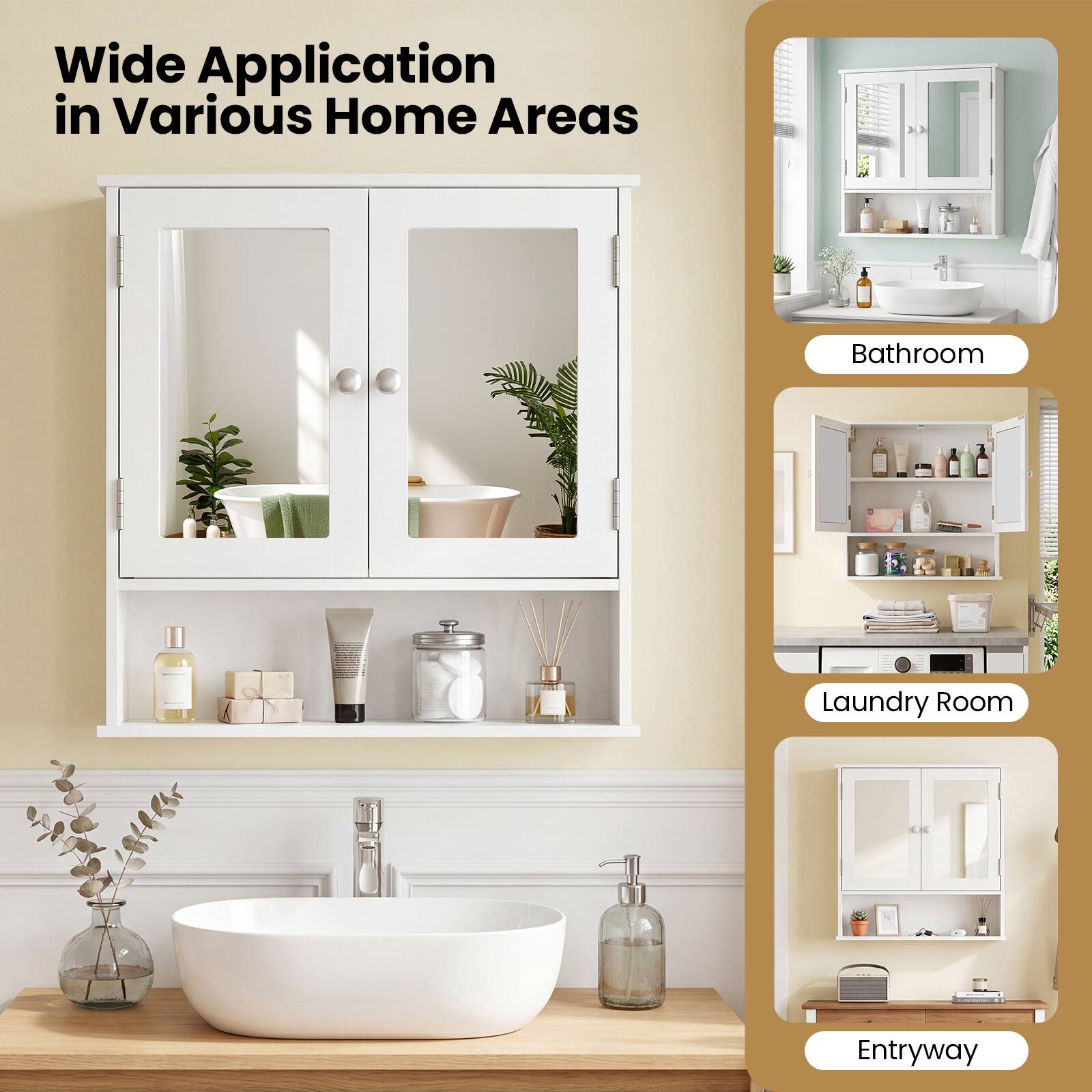 Wide Application in Various Home Areas

- Bathroom
- Laundry Room
- Entryway
