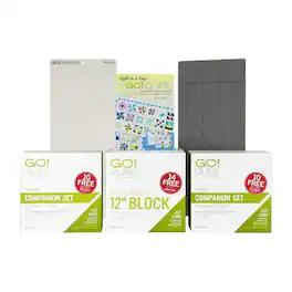 AccuQuilt - GO! Qube 12" Complete Die Bundle – Mix & Match Block, Companion Sets, Strip Cutter & Mat - Multicolor