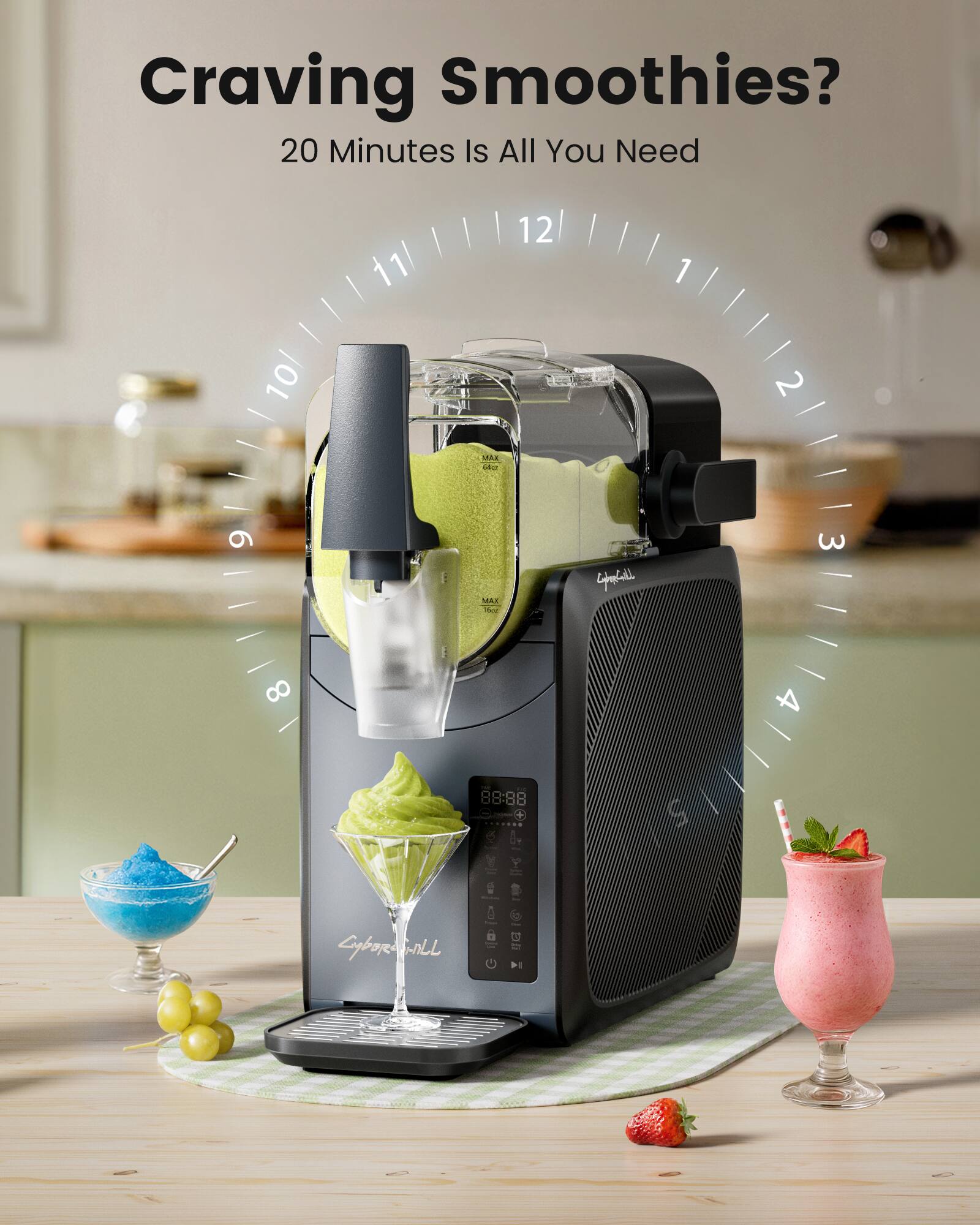 Craving Smoothies? 20 Minutes Is All You Need 11 12 1 10 2 9 8 3 4 88:88