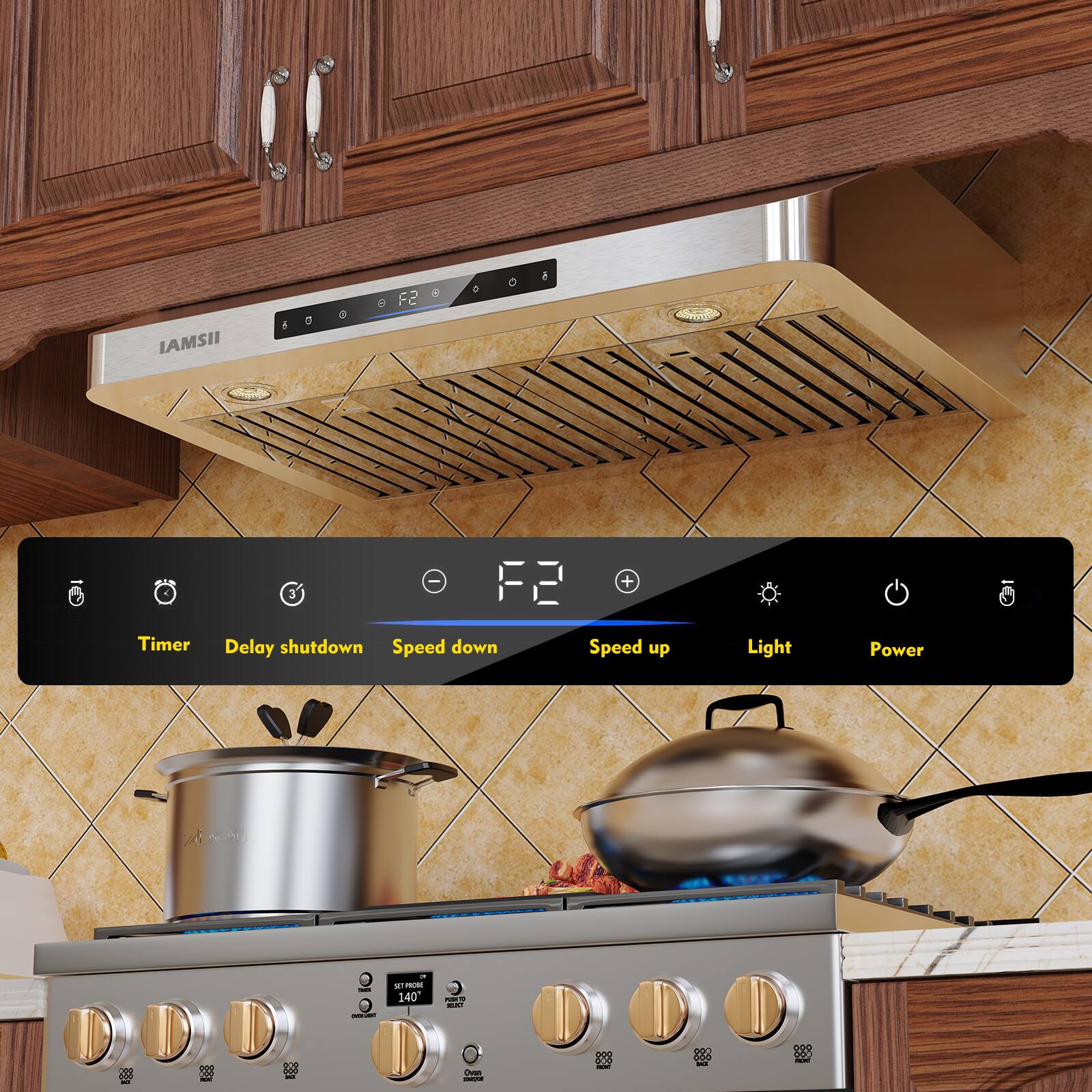 IAMSII Vertica 3

- Timer
- Delay shutdown
- Speed down
- Speed up
- Light
- Power

F2

140