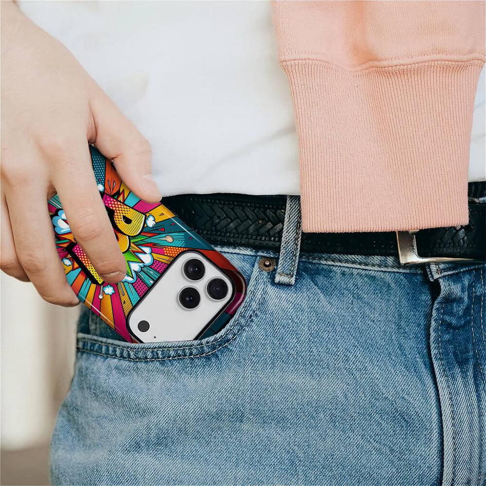 Alt View 4. Finnhomy - Smartphone Case for iPhone - Dual-Layer Heavy Duty Protective Cover - POW Burst - POW Burst for iPhone 17 Pro.