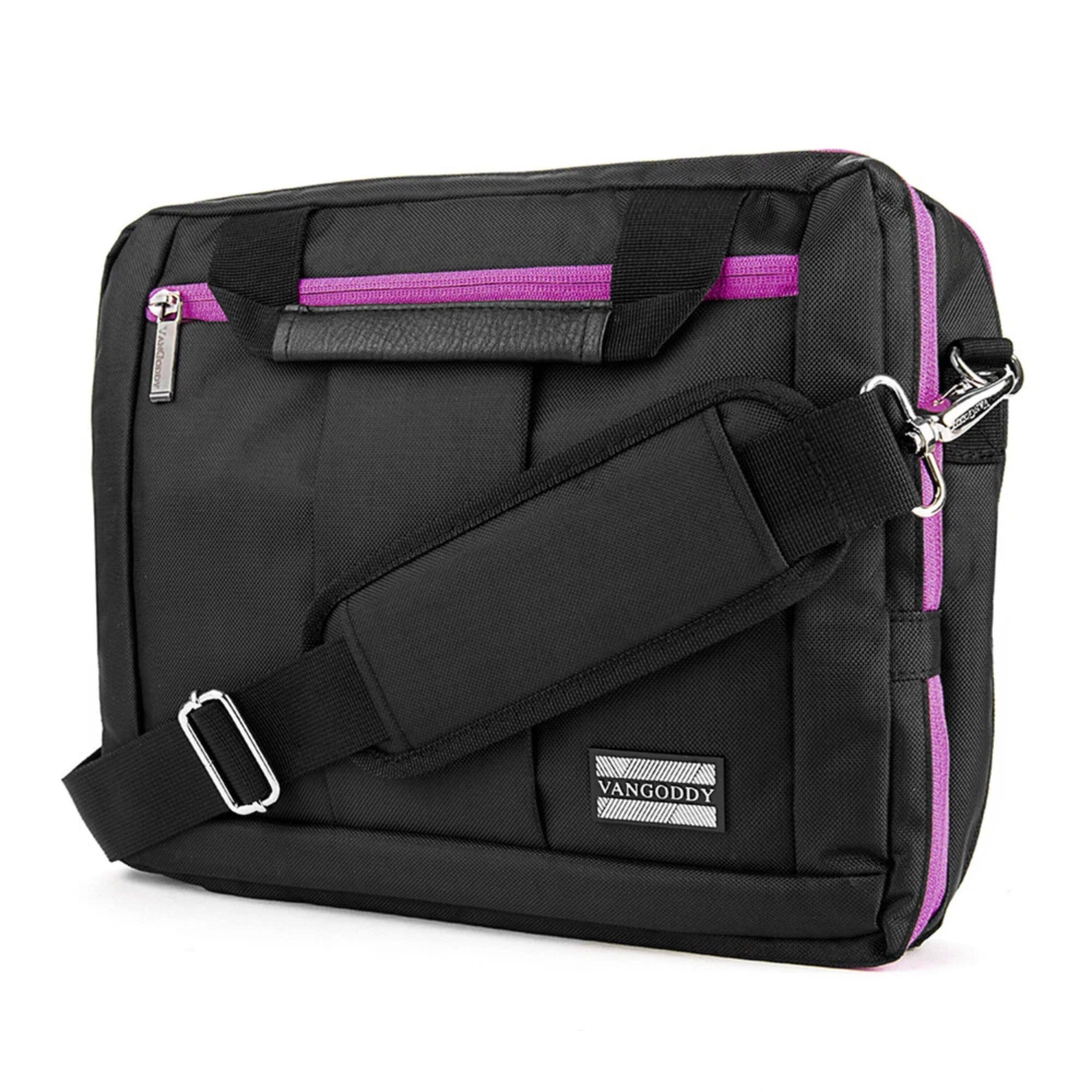 Alt View 1. Kitcheniva - Tablet Messenger Bag Backpack Carry For 10" iPad - Purple/Black.