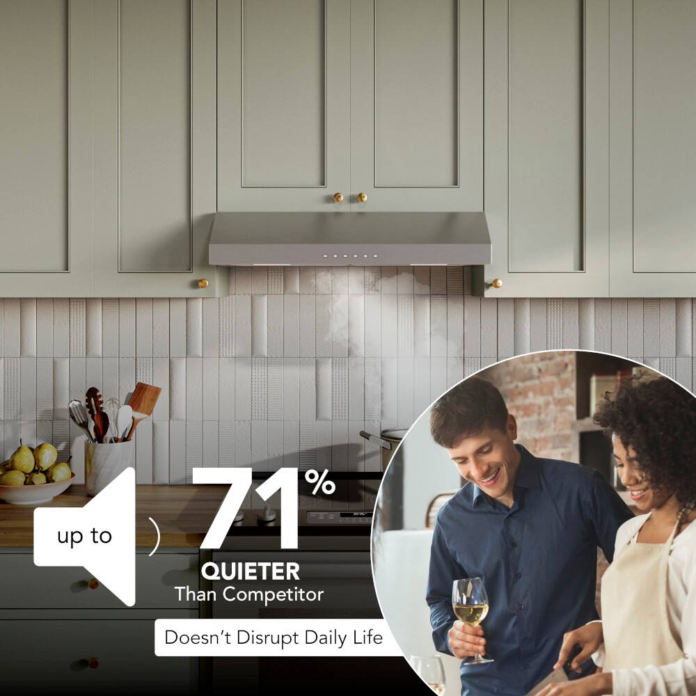 Up to 71% quieter than competitor. Doesn't disrupt daily life.