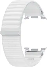Front. Samsung - Fabric Band for Galaxy Watch8 and Galaxy Watch8 Classic M/L - White.