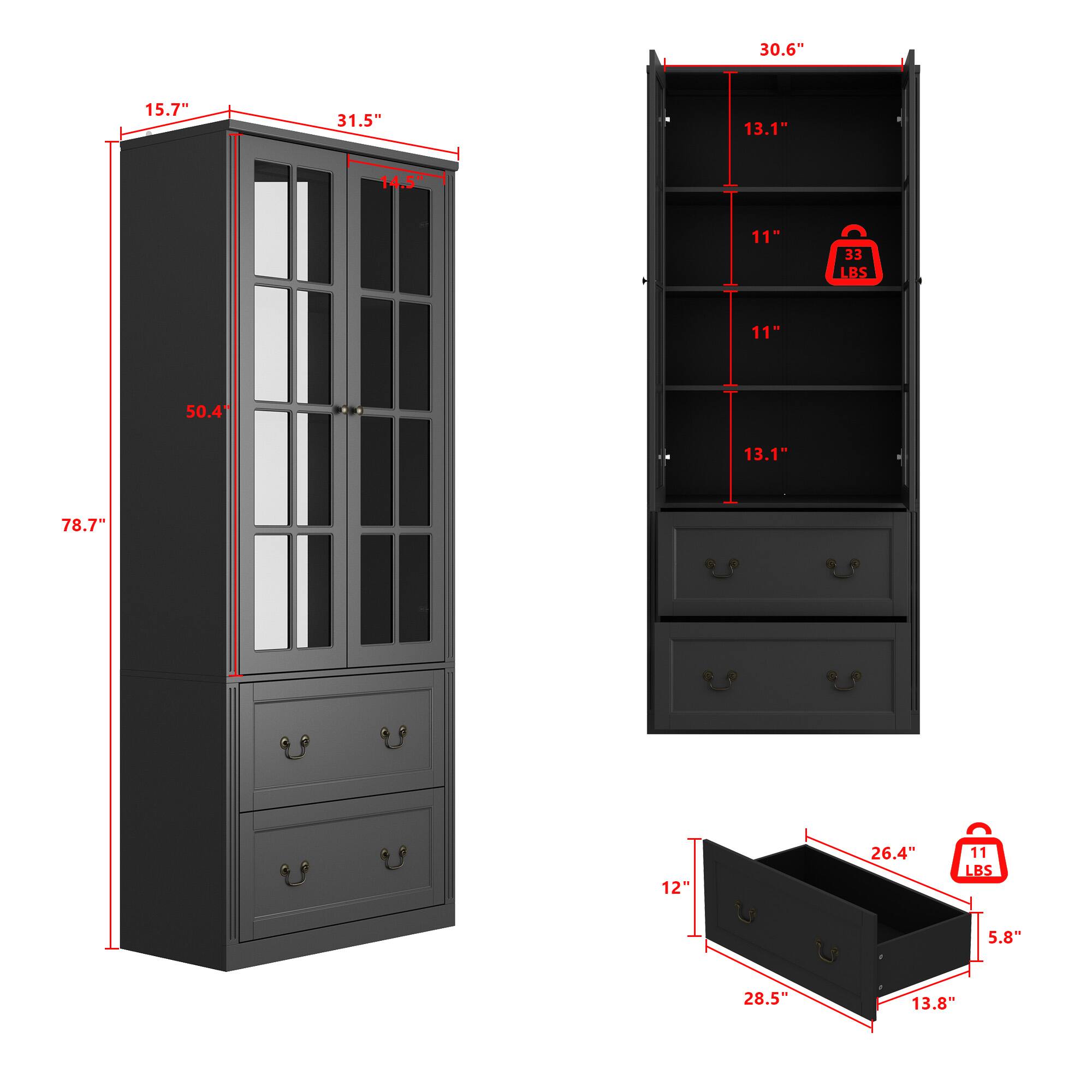 30.6" 15.7" 31.5" 13.1" 14.5 11" 33 LBS 11" 50.4 13.1" 78.7" 12" 26.4" 11 LBS 5.8" 28.5" 13.8"