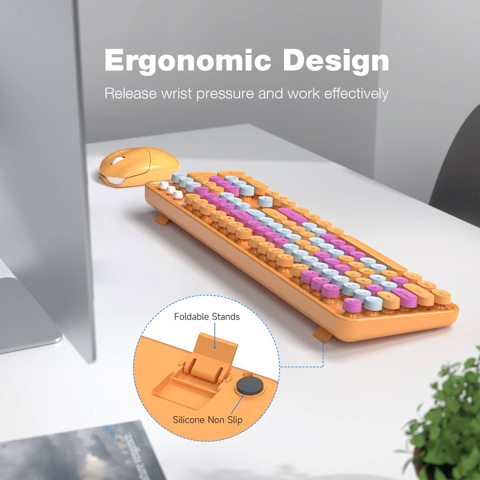 Ergonomic Design  
Release wrist pressure and work effectively  

Foldable Stands  
Silicone Non Slip