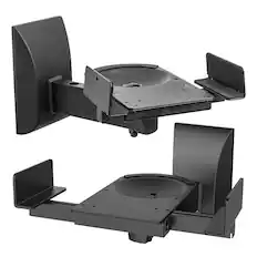 Front. 5 CORE - 5Core Speaker Wall Mount Adjustable Swivel 11 Inch Space Bookshelf Brackets Pair - Black.