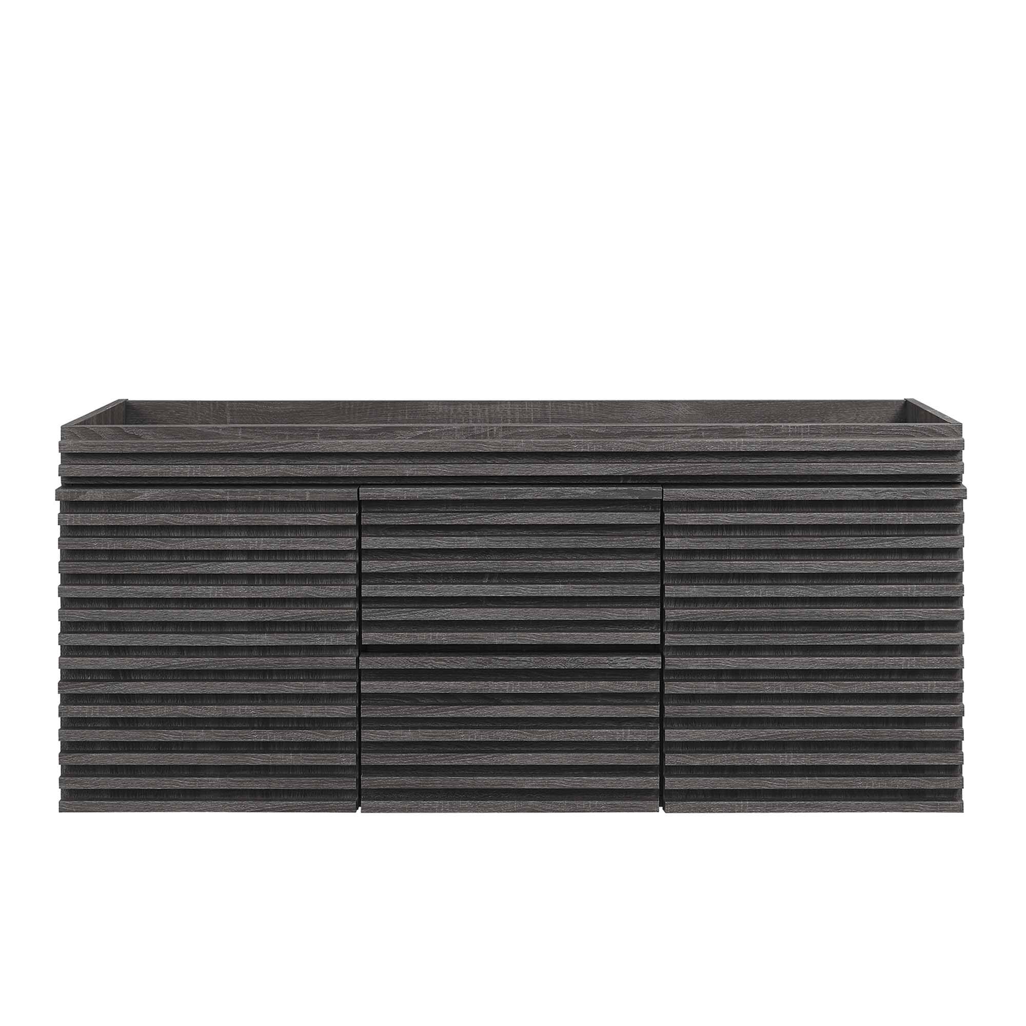 Alt View 5. Modway - Render 48" Wall-Mount Bathroom Cabinet Basin Not Included by Modway - Charcoal.