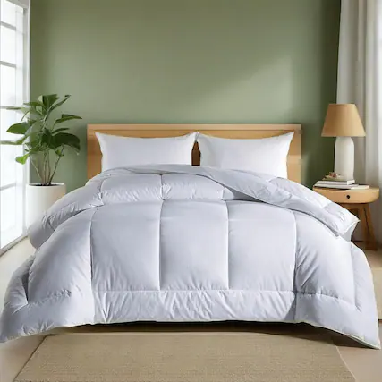 Front. Peace Nest - Peace Nest White Down Alternative Comforter Duvet Insert - White.