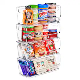 Sorbus - Stackable Storage Bins Open Front, Stackable Storage Bins, Pantry Bins for Storage and Organization - Clear