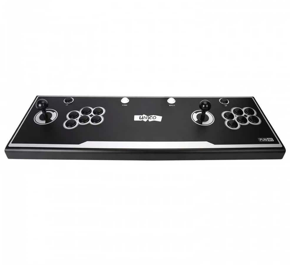 Unico - Fun R1 Retro Arcade Fight Stick with 40 SNK Classic Games Including King of Fighters, Metal Slug, Samurai - Black