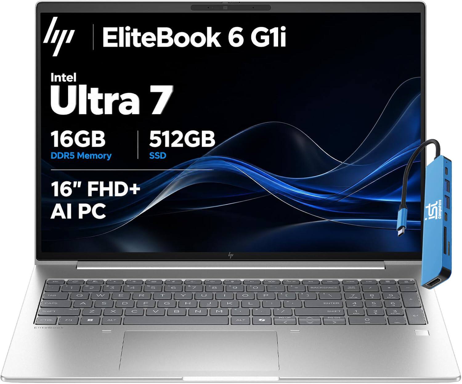 EliteBook 6 G1i  
Intel Ultra 7  
16GB DDR5 Memory  
512GB SSD  
16" FHD+ AI PC