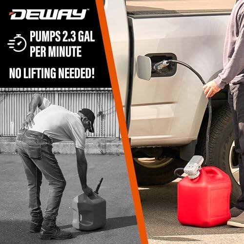 DEWAY PUMPS 2.3 GAL PER MINUTE
NO LIFTING NEEDED!