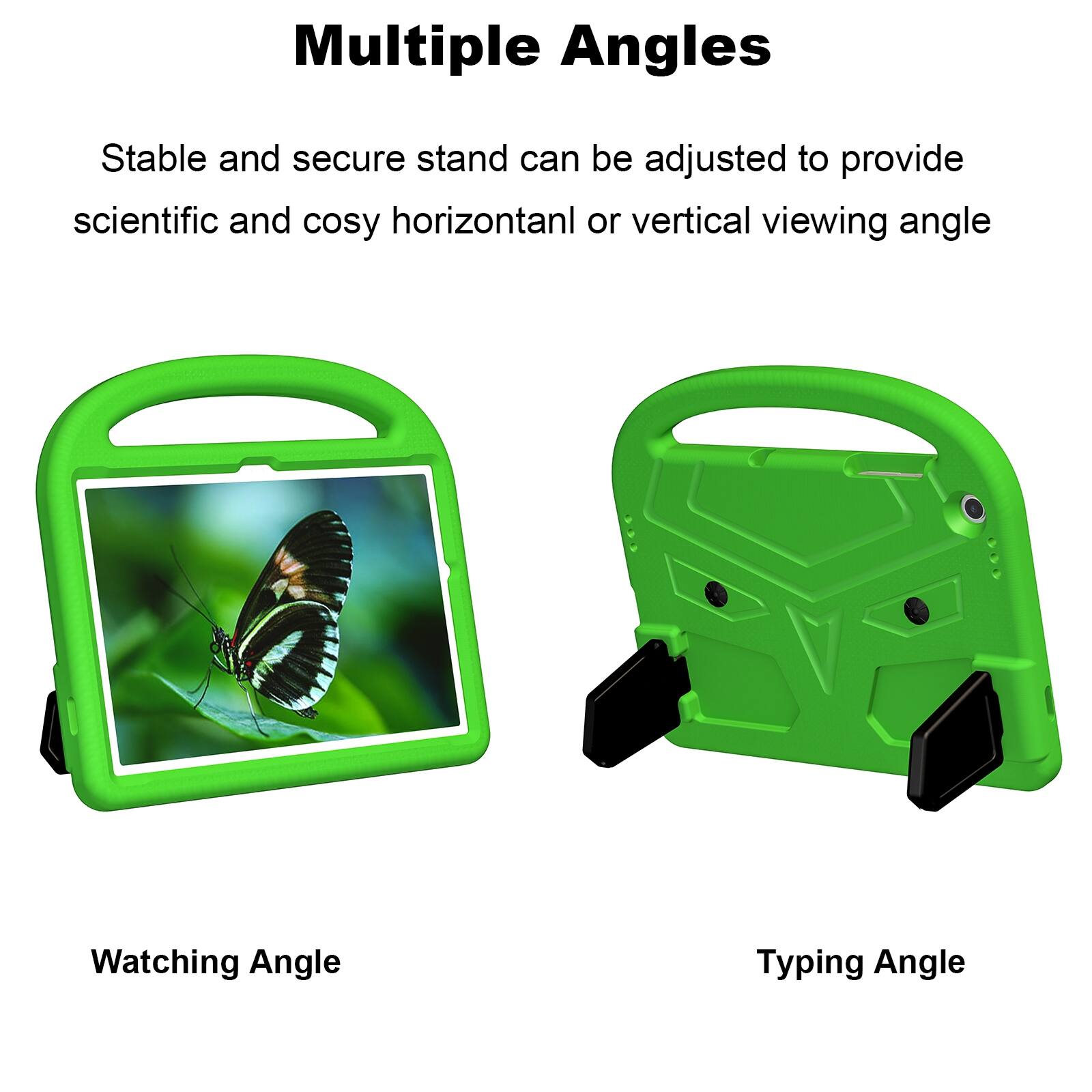 Multiple Angles

Stable and secure stand can be adjusted to provide scientific and cosy horizontal or vertical viewing angle

Watching Angle

Typing Angle