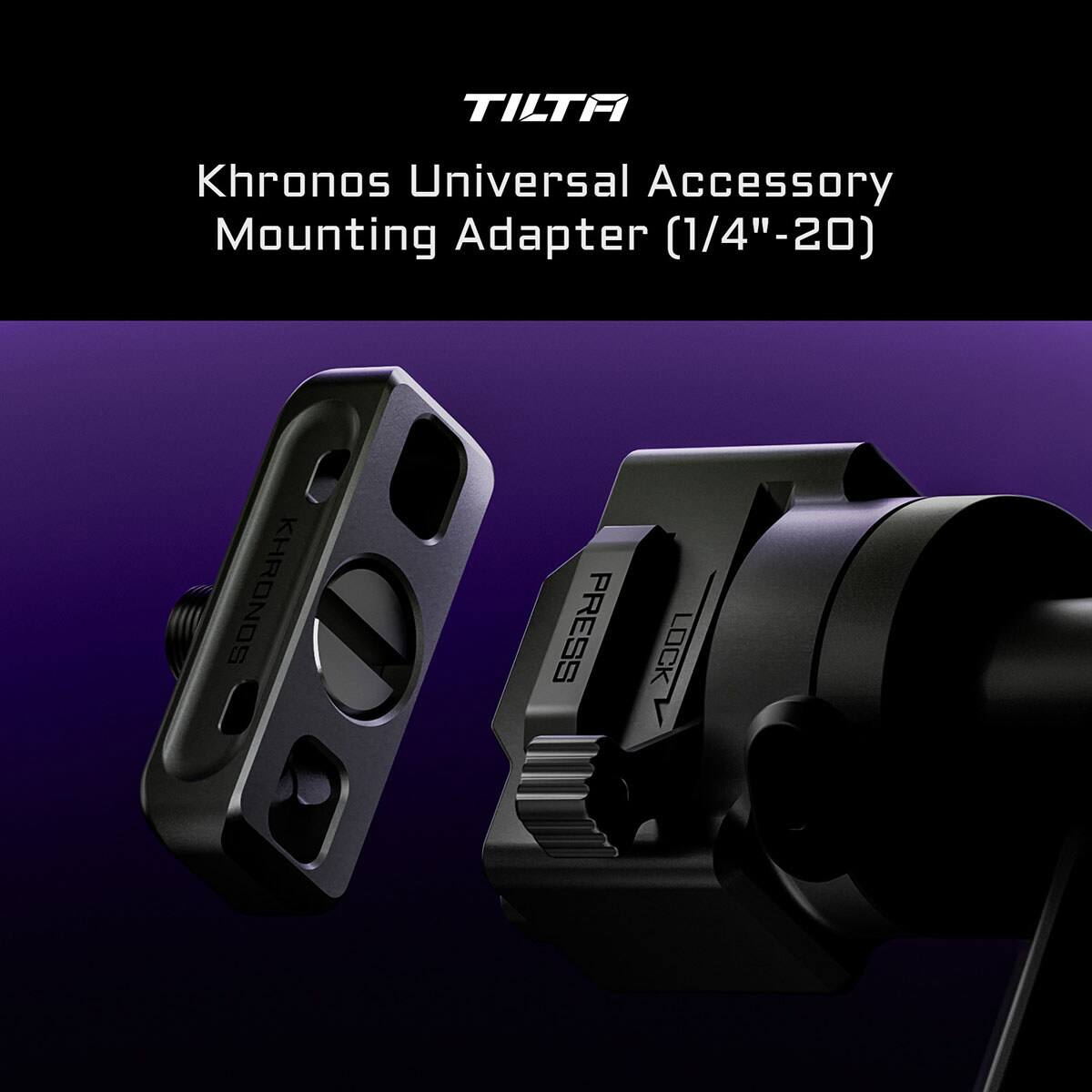TILTA Khronos Universal Accessory Mounting Adapter (1/4"-20) KHRONOS PRESS LOCK