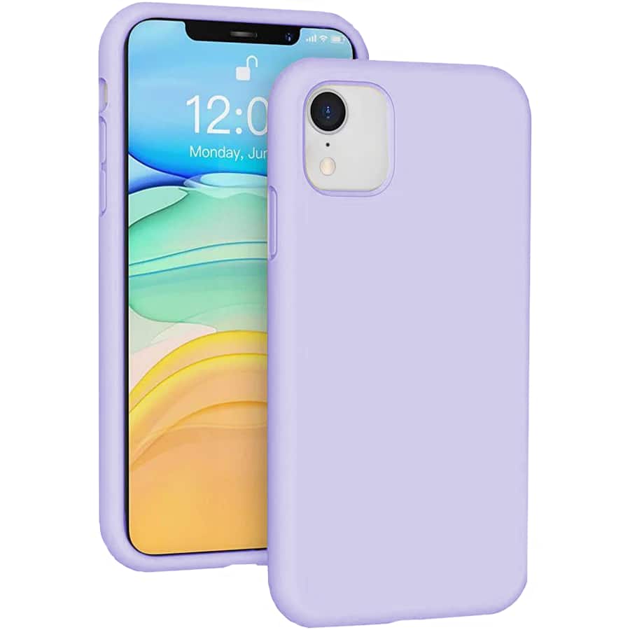 Entronix - Liquid Silicone Case for iPhone XR - Soft-Touch Protection - Purple