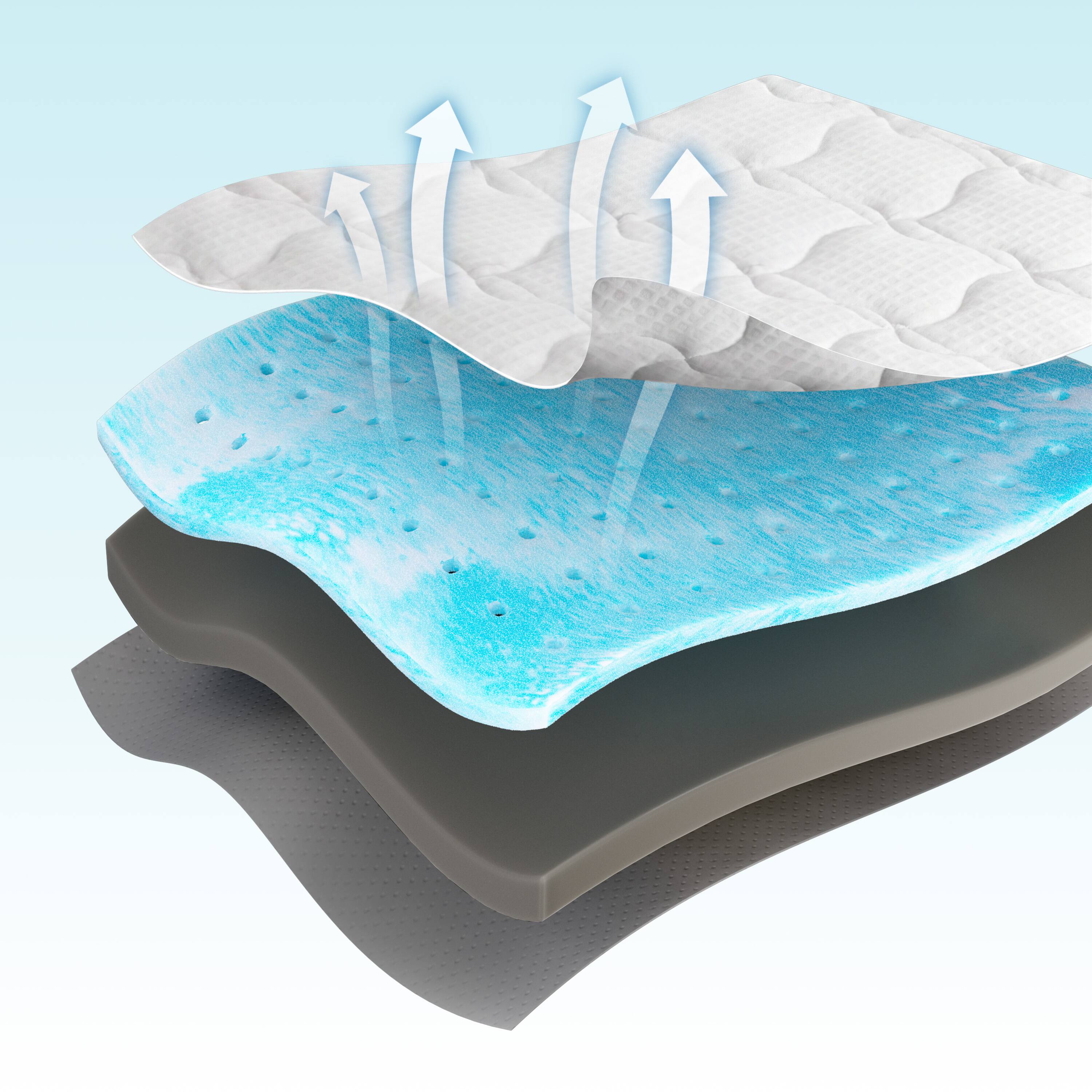 Alt View 1. Vipbear - 3 Inch Extra Firm Mattress Topper, Bed Topper with Washable Cover - 3 inch.