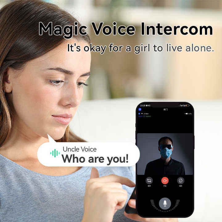 Magic Voice Intercom  
It's okay for a girl to live alone.  

Uncle Voice  
Who are you!