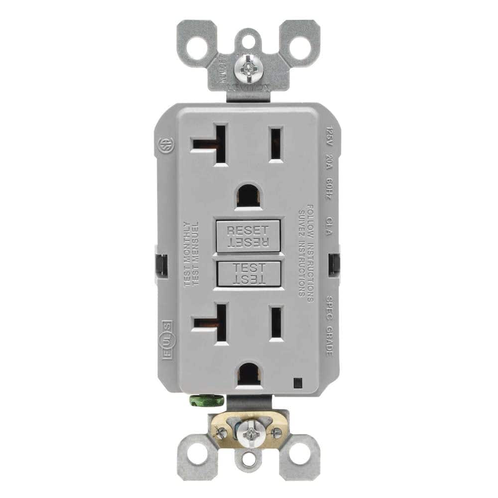 Amber Sporting Goods - Leviton R03-GFNT2-KGY GFI St Recept 20A Gry by Mfrpartno Gfnt2-Kgy - Gray