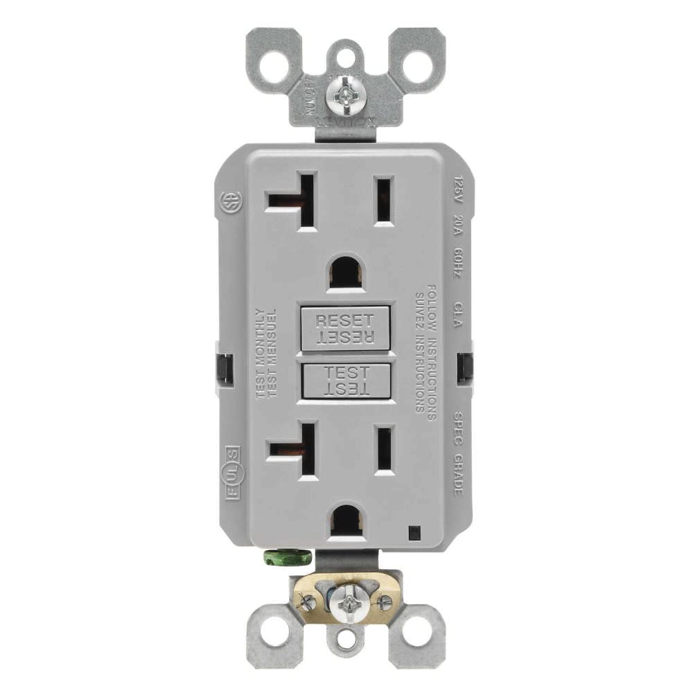 SUIVEZ INSTRUCTIONS  
FOLLOW INSTRUCTIONS  
125V 20A 60HZ  
SPEC GRADE  
NOMO57 + I RESET MONTHLY MENSUEL TEST RESET TEST TEST TEST