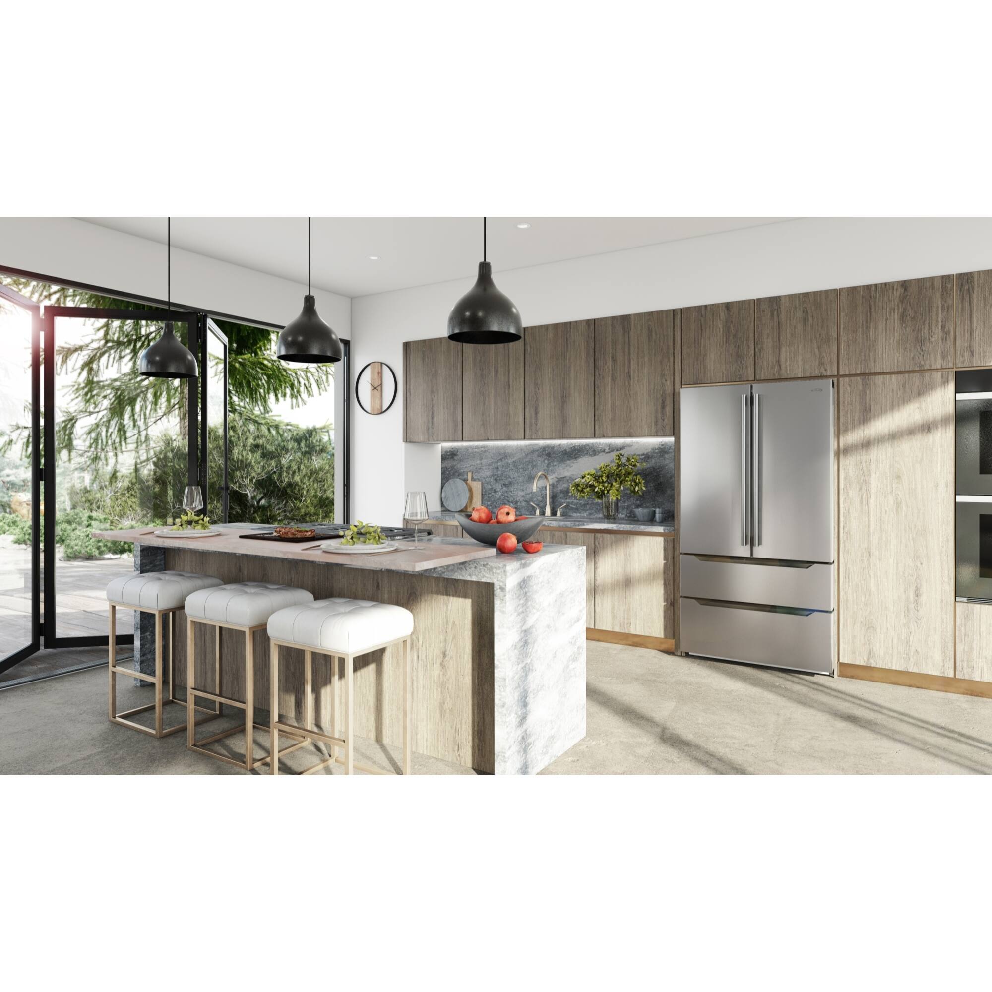 Alt View 8. Koolmore - 22.5 Cu. ft. French Door Refrigerator with Automatic Ice Maker, Deep Freezer, 4 Door Stainless-Steel Fridge -RERFDSS-22C - Stainless-Steel.