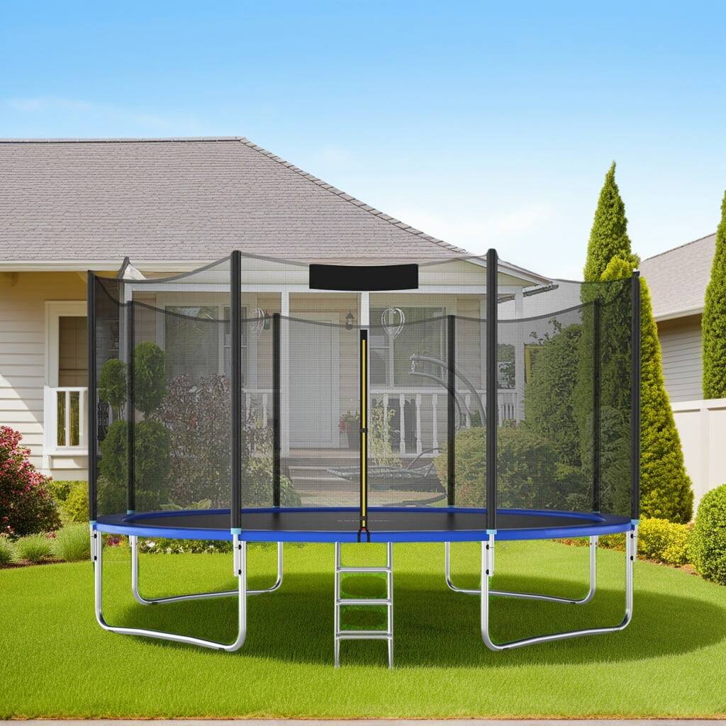 Front. Kadyn - Bounce Trampoline Replacement Safety Enclosure Net,Trampoline Safety Replacement Protection Enclosure Net-10 ft.