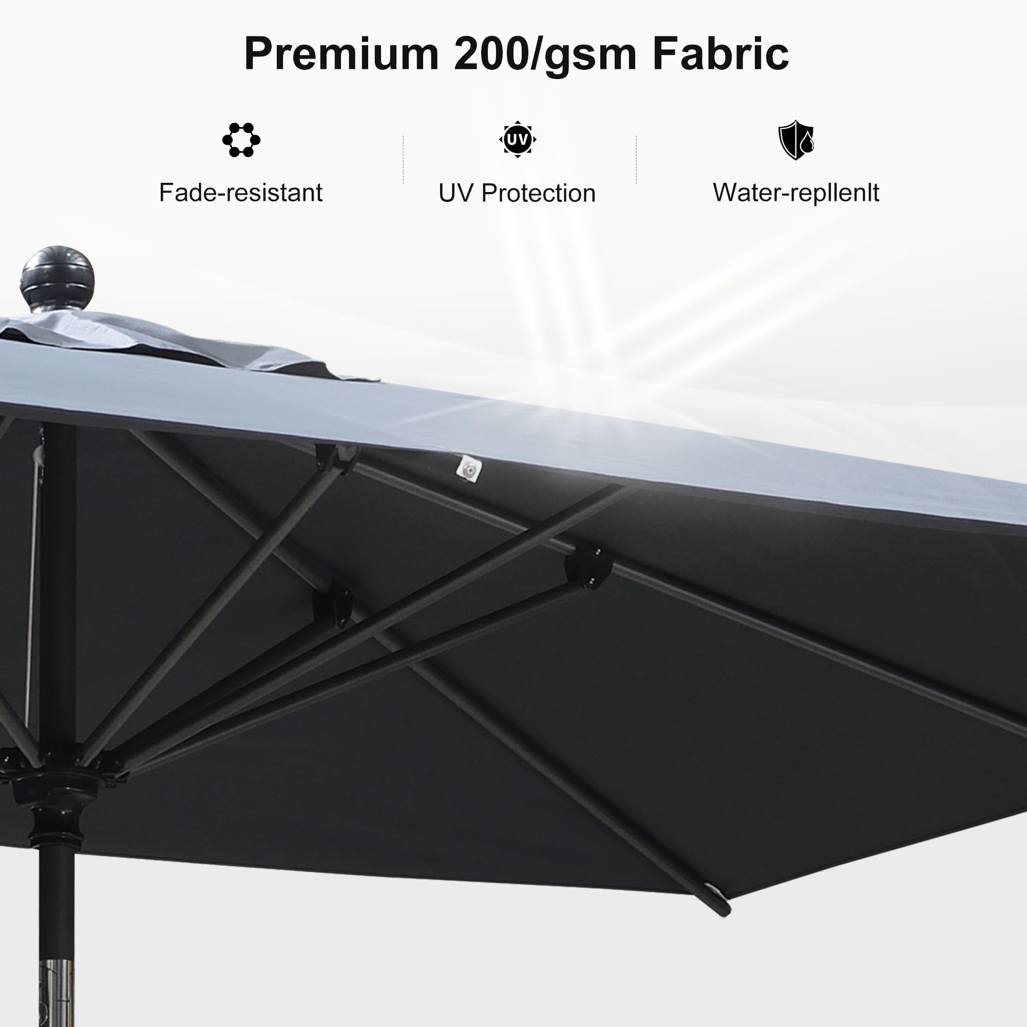 Premium 200/gsm Fabric  
- Fade-resistant  
- UV Protection  
- Water-repellent