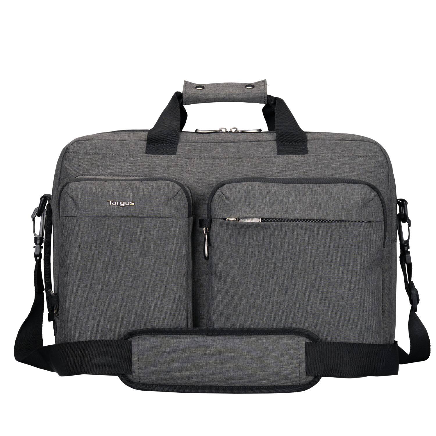 Angle. Targus - 15-16” Hybrid Briefcase Backpack - Gray.