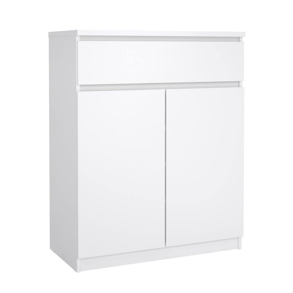 Left. Tvilum - Scottsdale 1 Drawer, 2 Door Sideboard High Gloss - White.