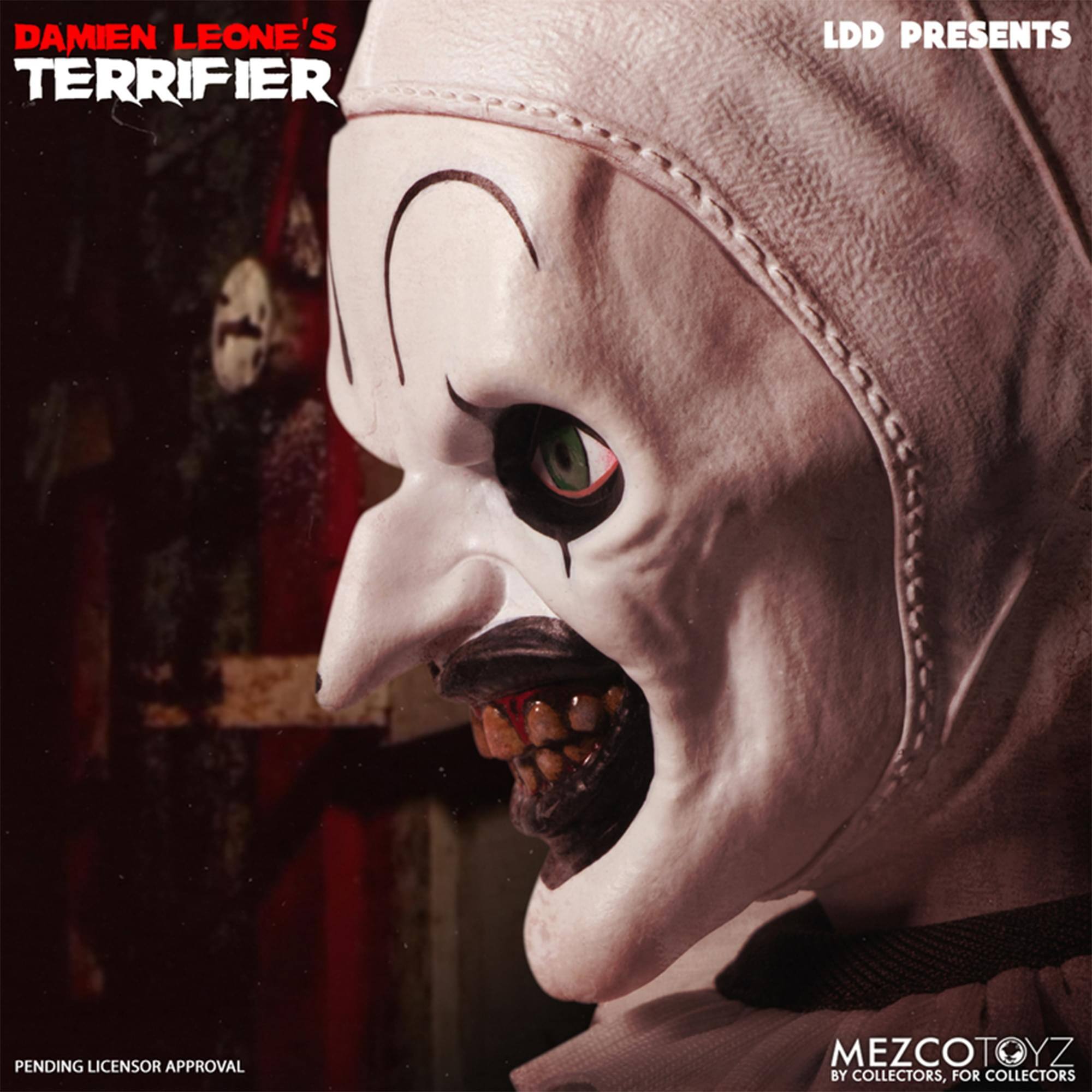 DAMIEN LEONE'S TERRIFIER  
LDD PRESENTS  
PENDING LICENSOR APPROVAL  
MEZCOTOYZ  
BY COLLECTORS, FOR COLLECTORS