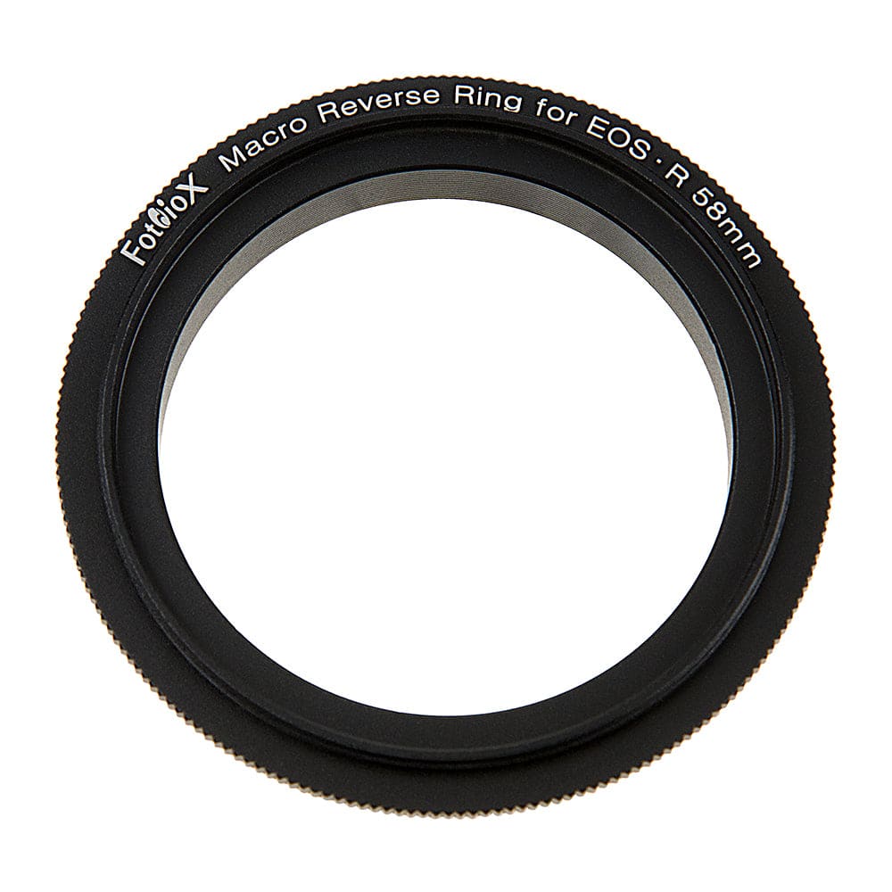Fotodiox - 58mm Macro Reverse Ring for Canon RF Cameras - Reverse Filter Thread to Camera Mount Adapter