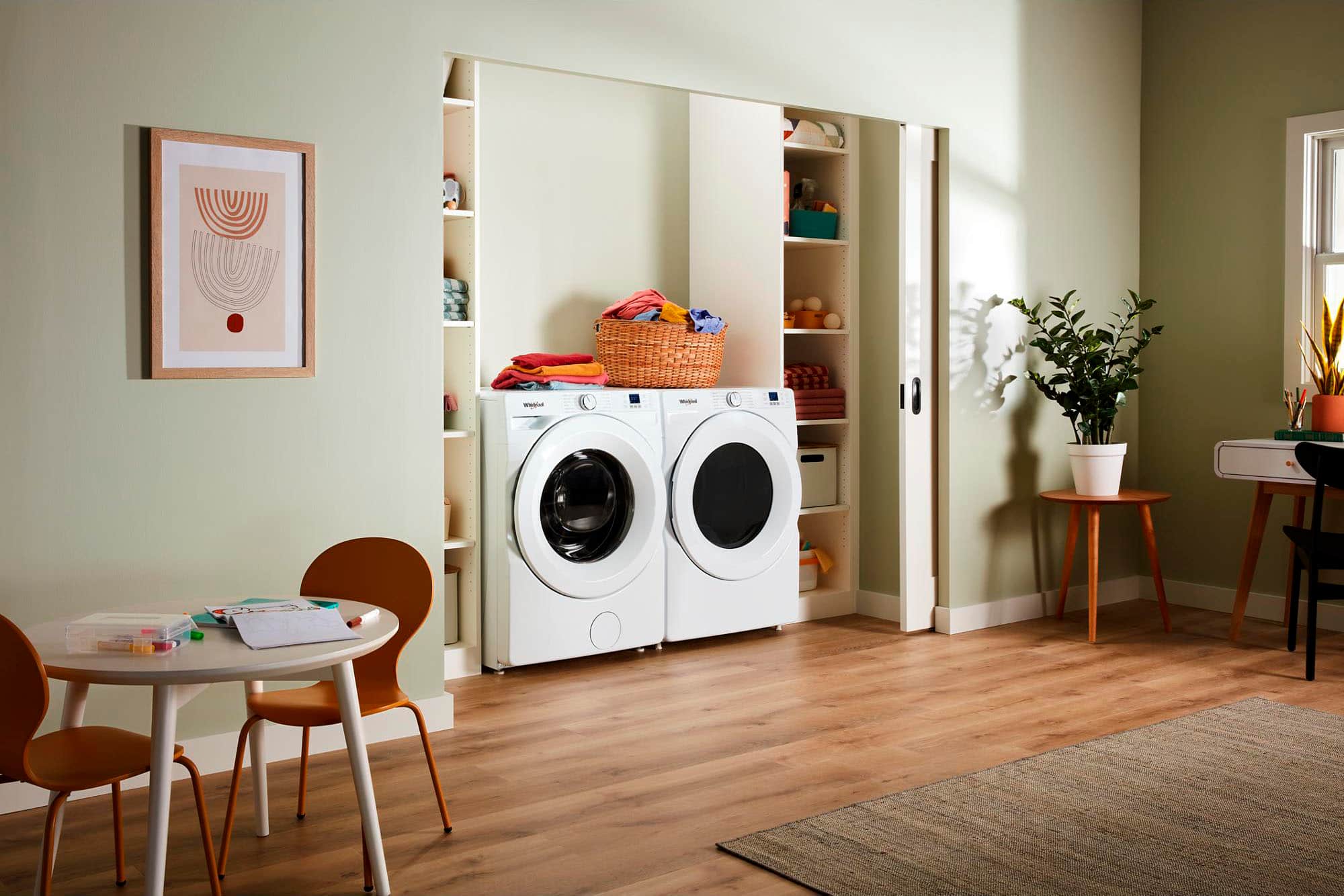 Alt View 14. Whirlpool - 4.5 Cu. Ft. High Efficiency Front Load Washer with Tumble Fresh Option - White.