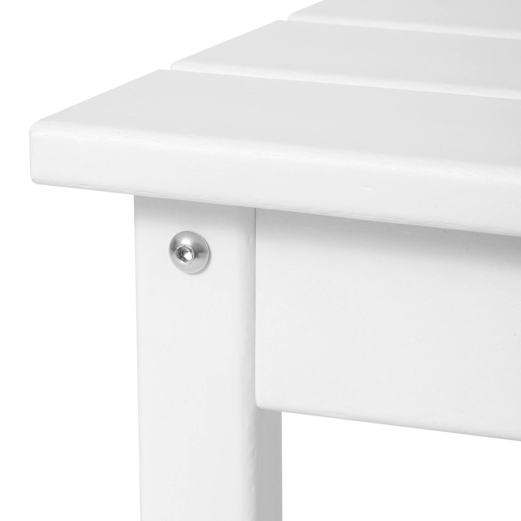 Alt View 3. WestinTrends - WestinTrends Malibu 35" length outdoor Coffee table for Adirondack chair - White.