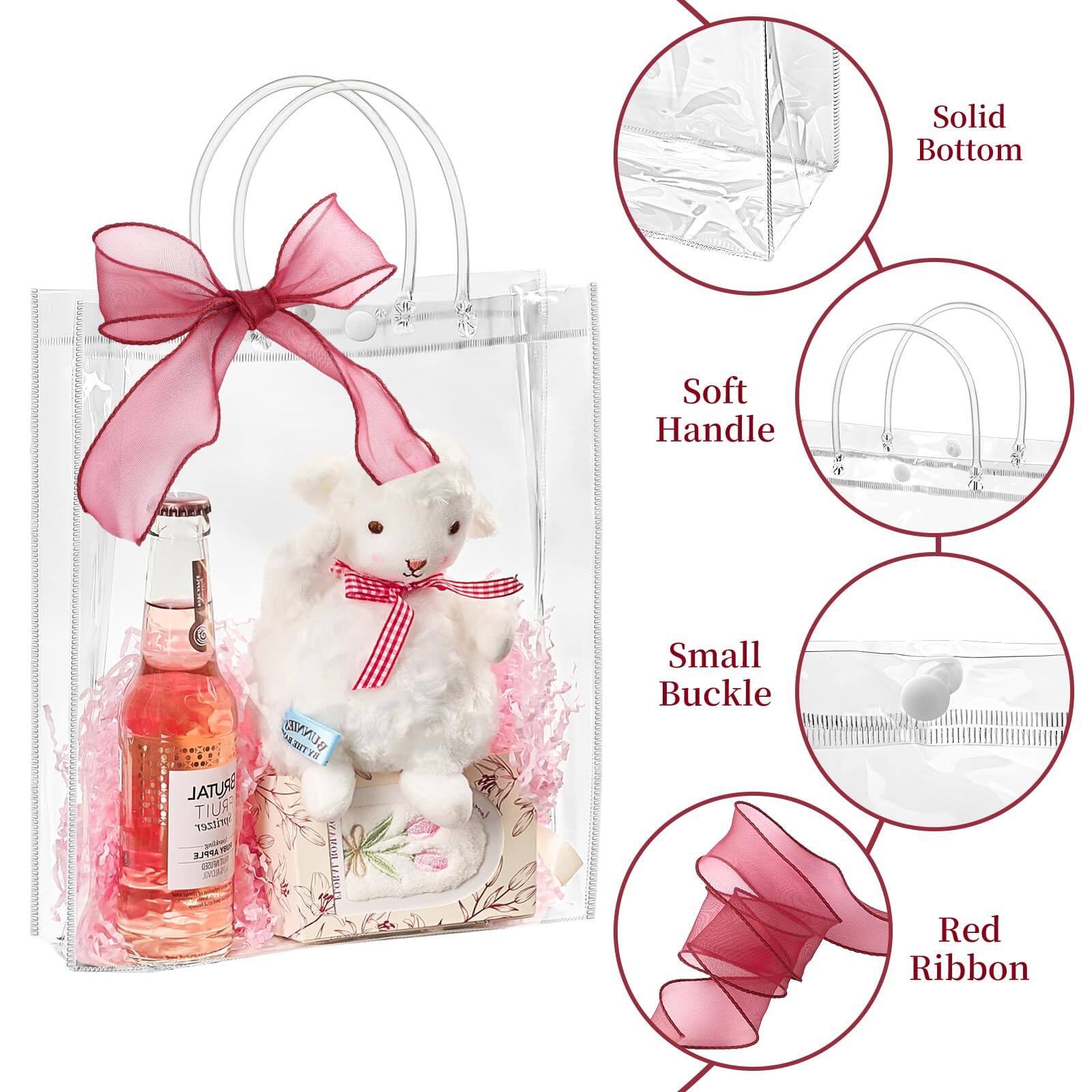 Solid Bottom  
Soft Handle  
Small Buckle  
Red Ribbon