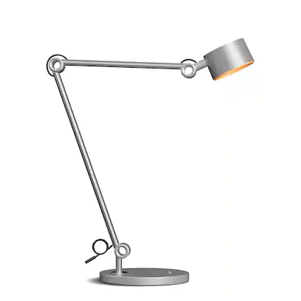 Front. Honeywell - Honeywell LED Desk Lamp 01A Sunturalux Reading Desk Light with Metal Swing Arm Lamp 4000K Eye Caring Natural Light Lamp - Grey.