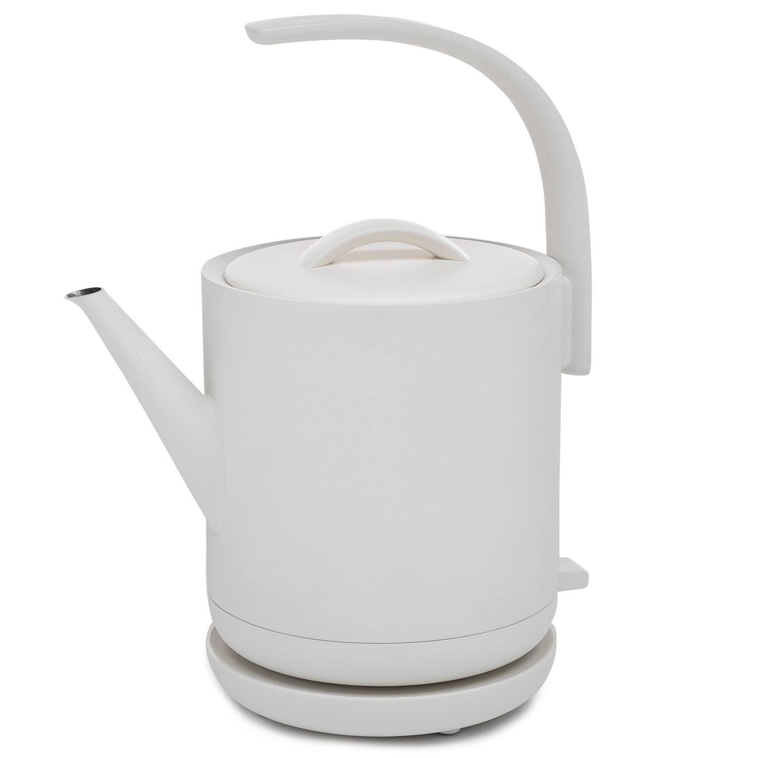 Angle. ChefWave - ChefWave Electric Lightweight Pour-over Kettle for Coffee And Tea, Matte White - White.