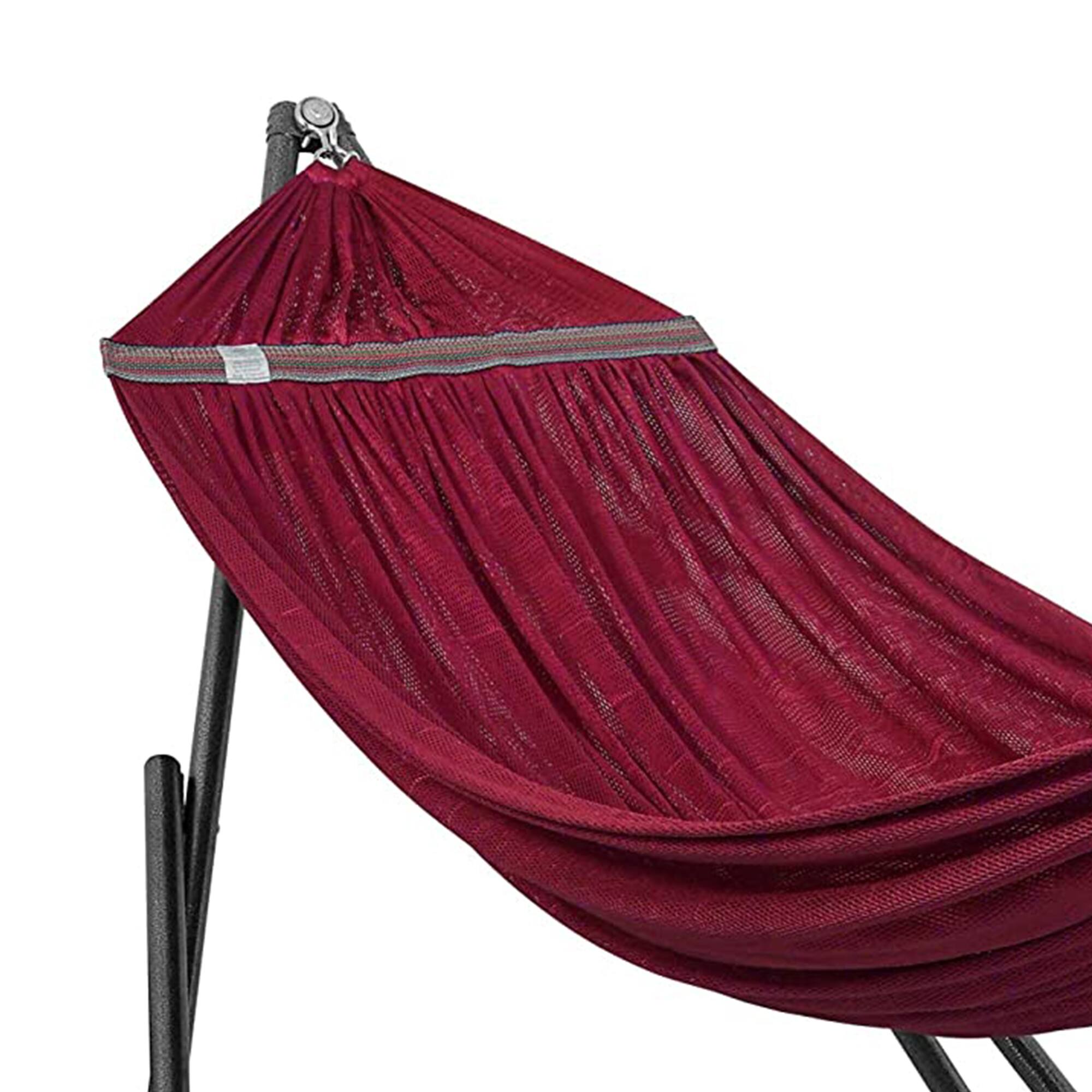 Alt View 2. Tranquillo - Tranquillo Universal 106.5" Double Hammock with Adjustable Stand and Bag, Red - Red.