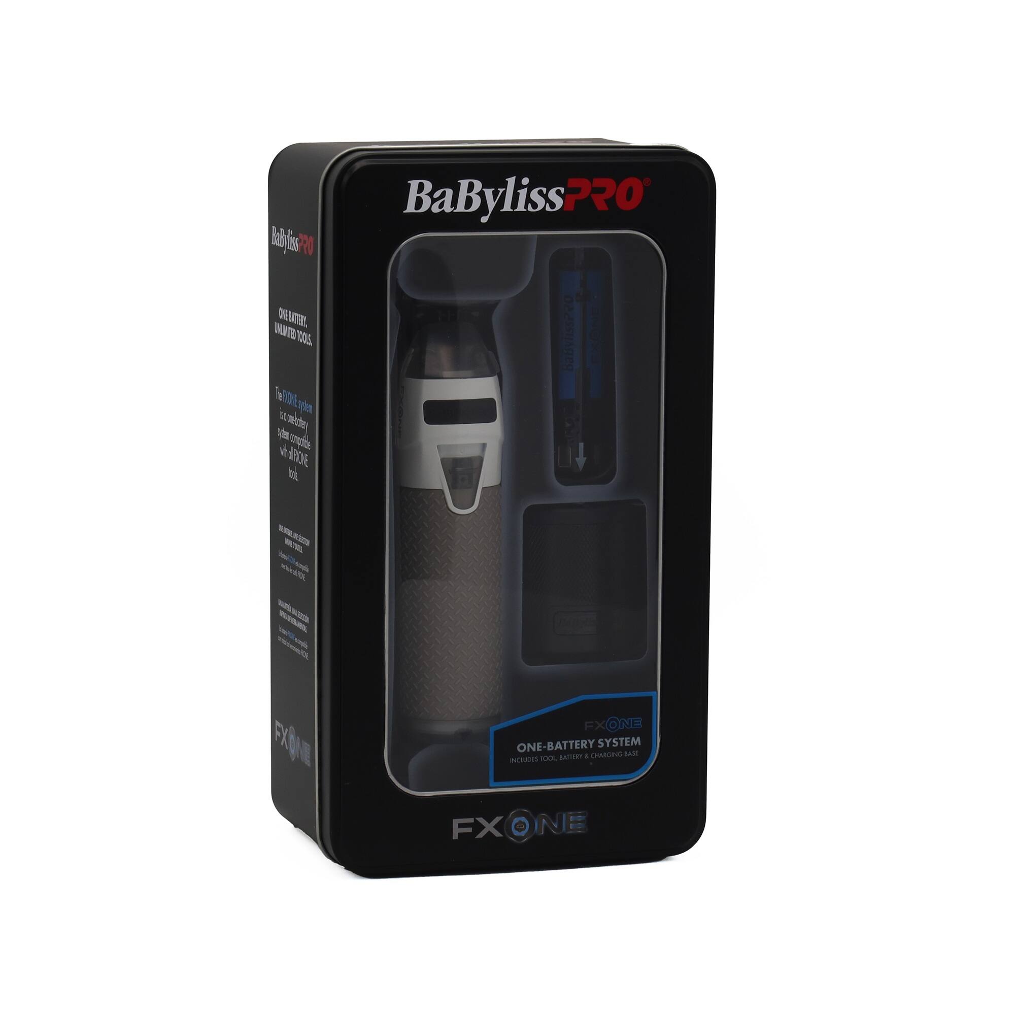 BaBylissPRO BaByliss DIE BIT ATER! GETMIN 2007 RESSHARESO crooble trais

NIRTO
SXINE
FX ONE ONE-BATTERY SYSTEM 1 CHARGING BASE INCLUDES 100L BATTERY FX ONE