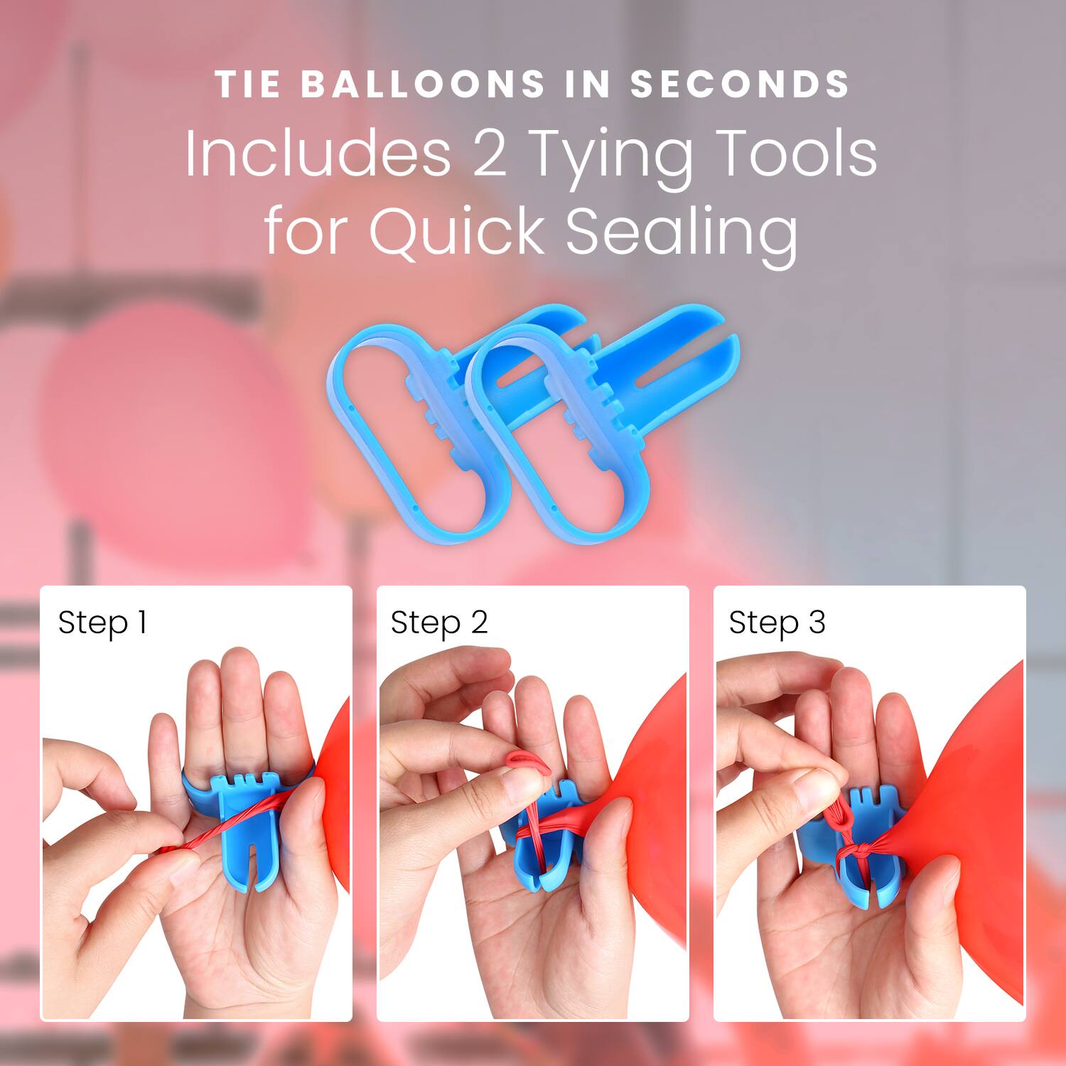 HOM Dual Nozzle Electric Balloon Pump Dual Modes & Nozzle Tips for