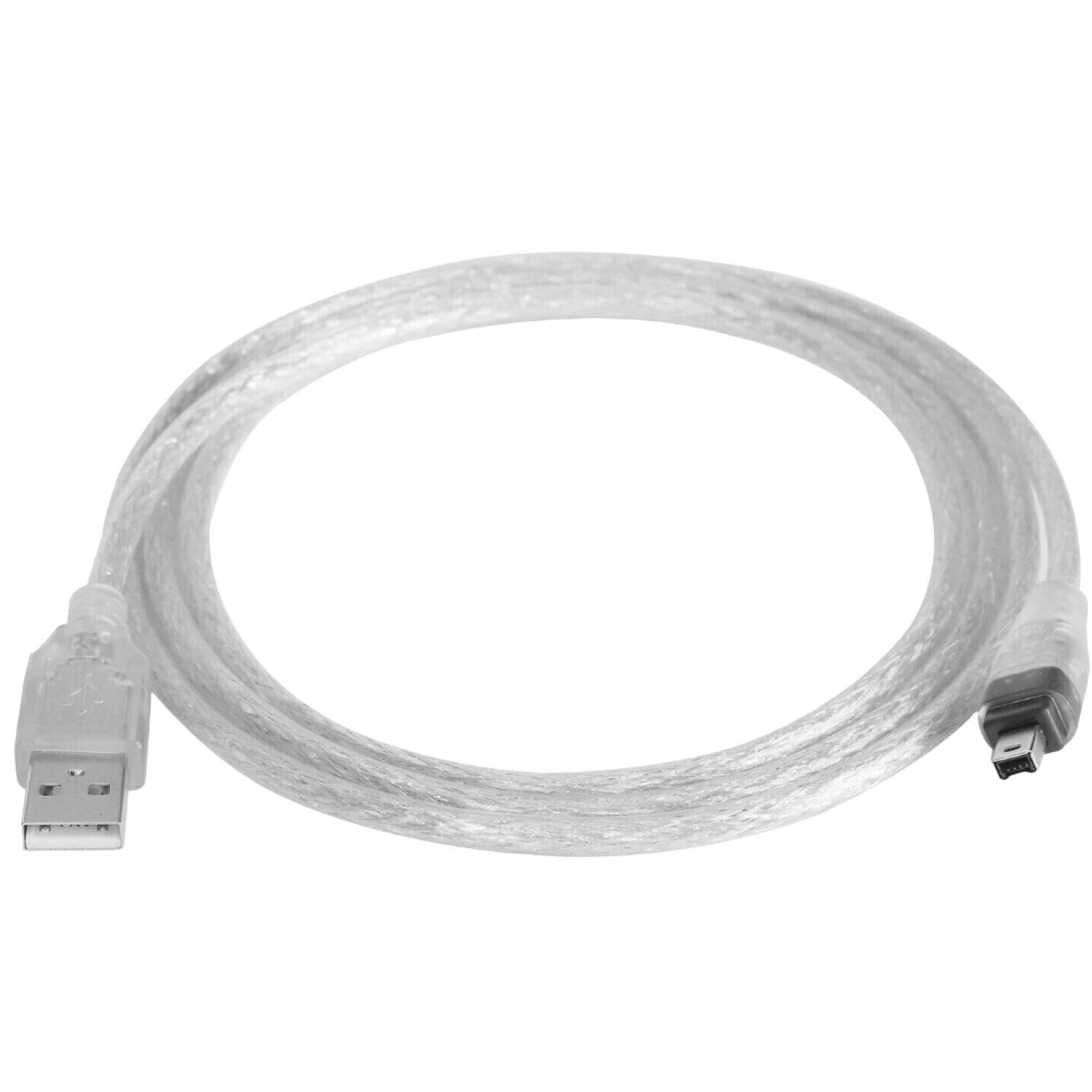 Front. Sanoxy - 6FT 1.8M USB To IEEE 1394 4 Pin IEEE 1394 4-pin Adapter Data Cable Cord - Clear.