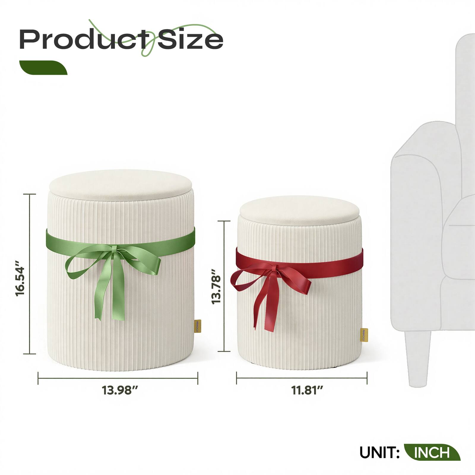 Product Size: 16.54" x 13.78" x 13.98" x 11.81"  
UNIT: INCH
