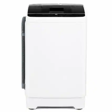 Front. Costway - Costway 7.7 lbs Full Automatic Washing Machine with 8 Preset Programs, 6 Water Levels - White.