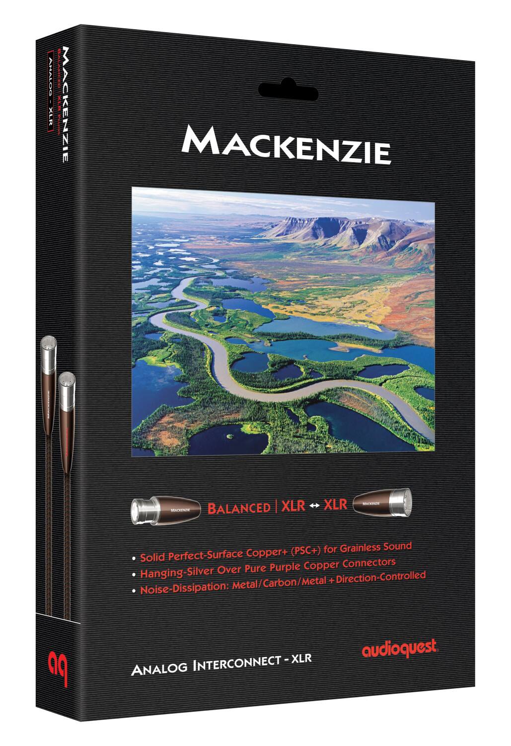 MACKENZIE

BALANCED | XLR → XLR

- Solid Perfect-Surface Copper+ (PSC+) for Grainless Sound
- Hanging-Silver Over Pure Purple Copper Connectors
- Noise-Dissipation: Metal/Carbon/Metal + Direction-Controlled

ANALOG INTERCONNECT - XLR

audioquest